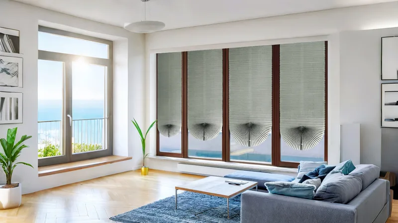 Temporary Pleated Blinds