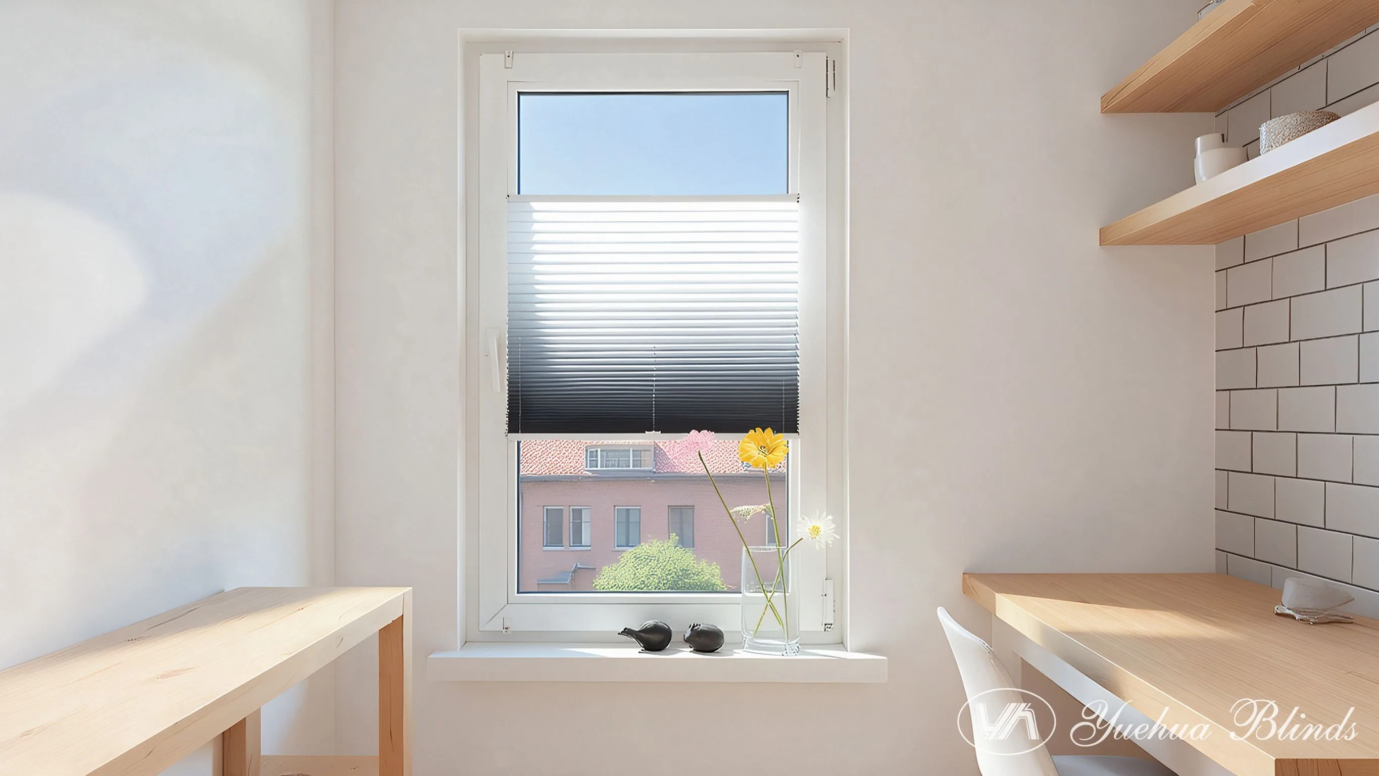 Easyfix Tensioned Color Gradient Pleated Blinds