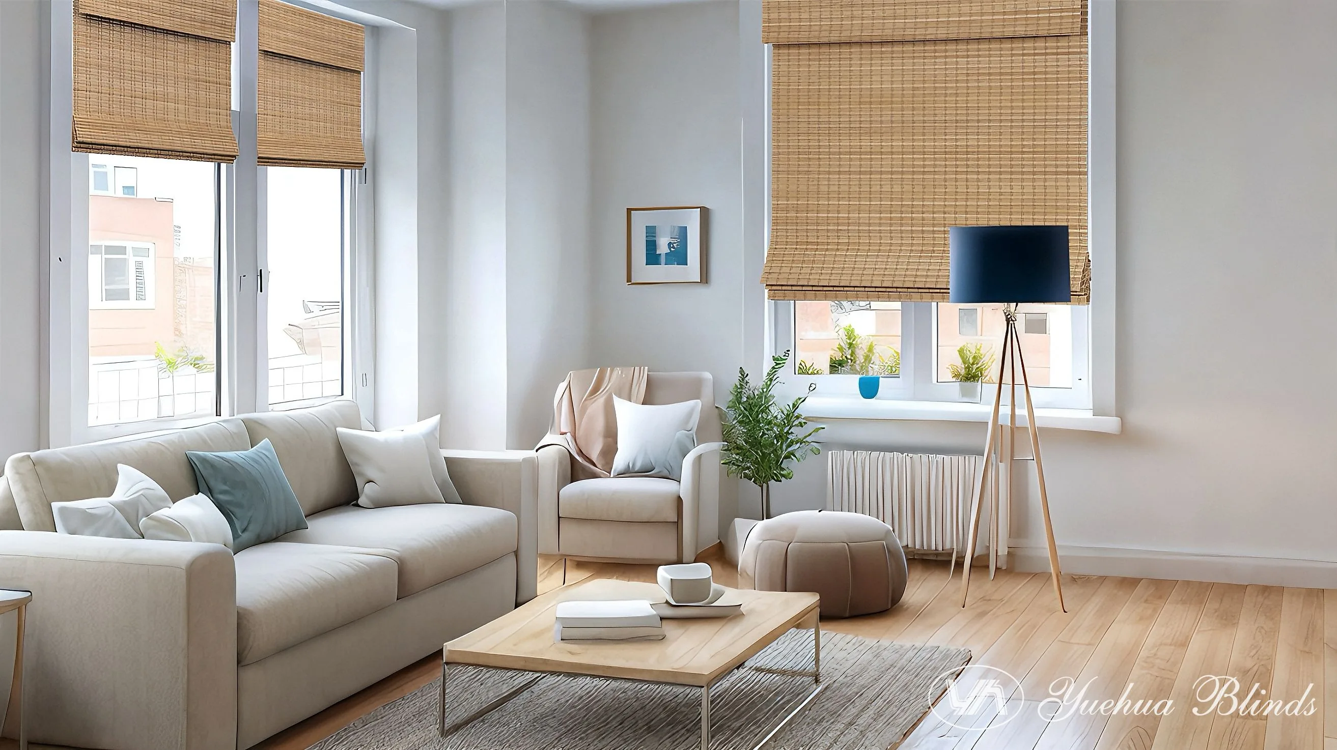 Cordless Bamboo Roman Shade